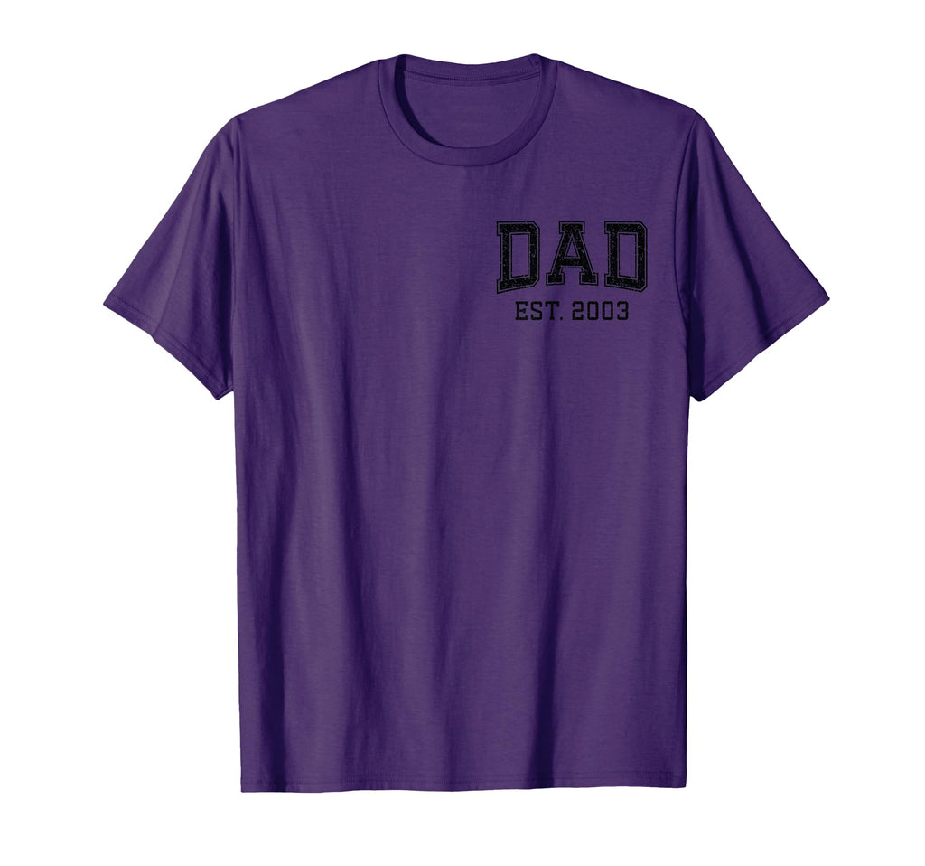 Dad Est 2003 Custom Dad Personalized T-Shirt - Streetwear Style for Adults - T-Shirt, Sweatshirt, Hoodie