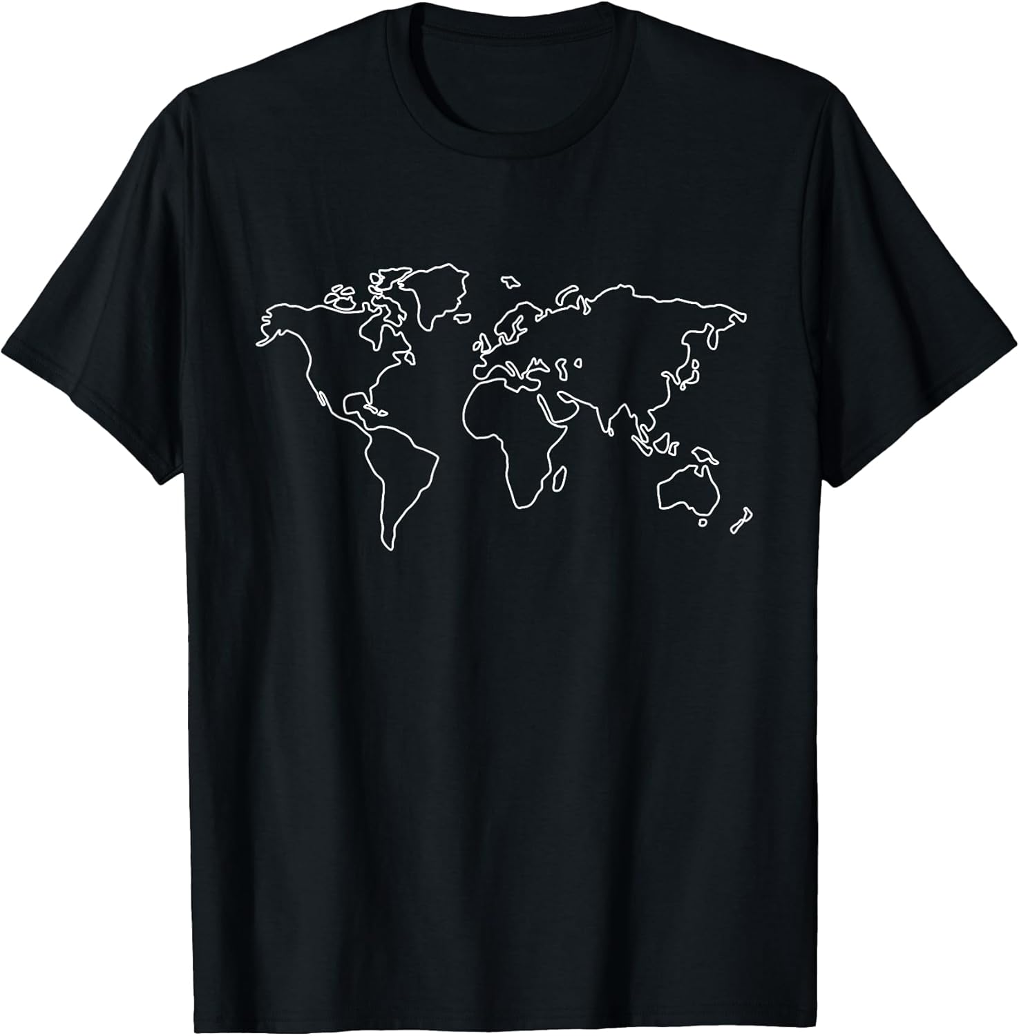 Minimalist Globe World Map Travel Traveler Graphic - Adult & Kids T-Shirts, Sweatshirts & Hoodies apparel design preview 1