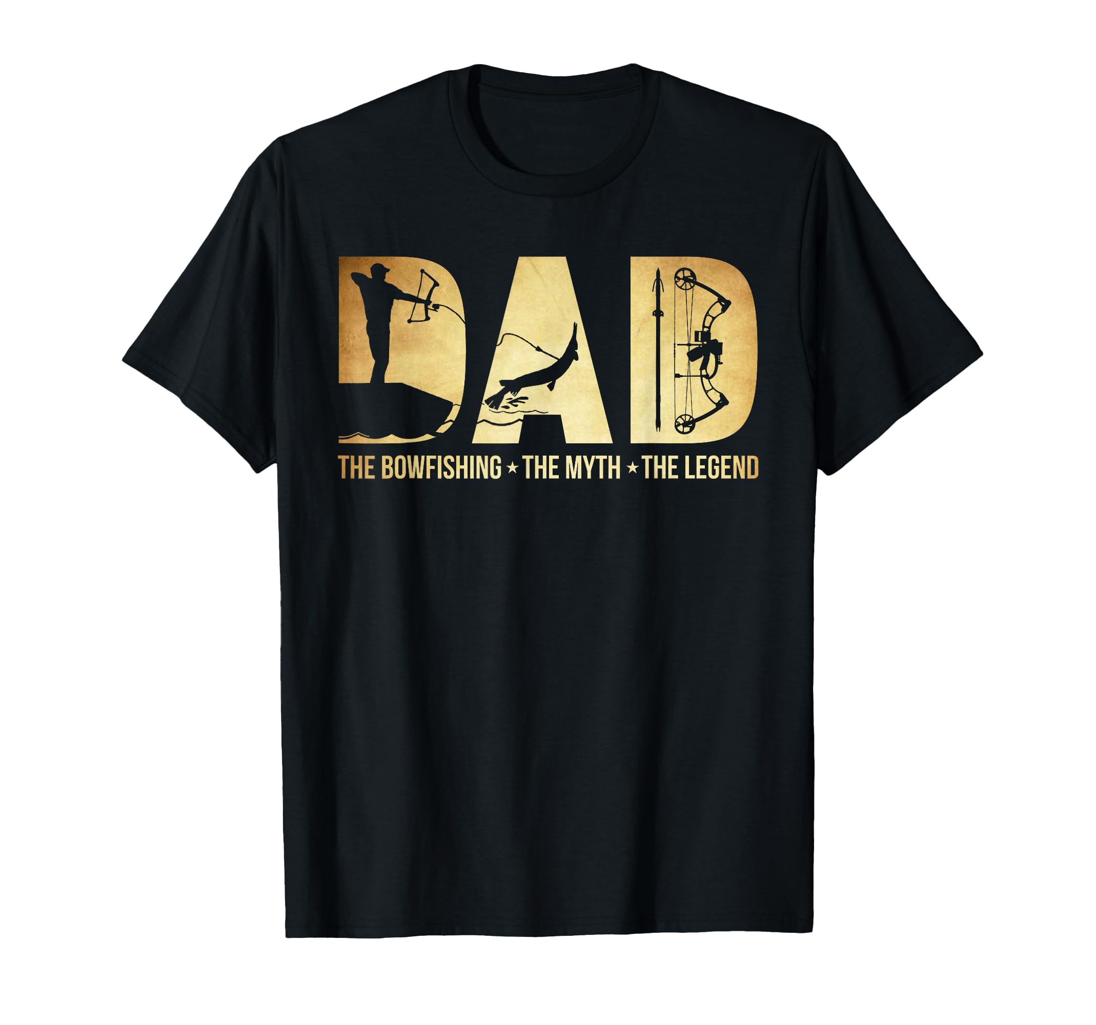 Dad Bowfishing Myth Legend Great Funny T-Shirt - Graphic Print Men Women - T-Shirt, Sweatshirt, Hoodie