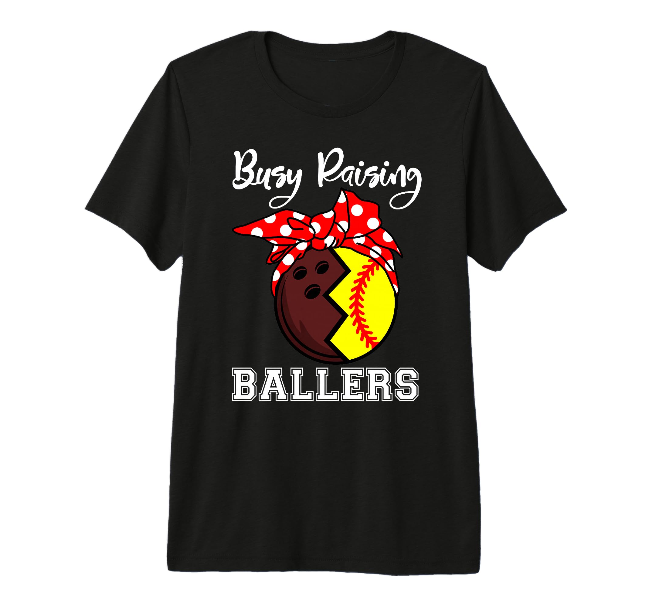 Busy Raising Ballers Funny Bowling T-Shirt - Minimalist Print for Adults - T-Shirt, Sweatshirt, Hoodie