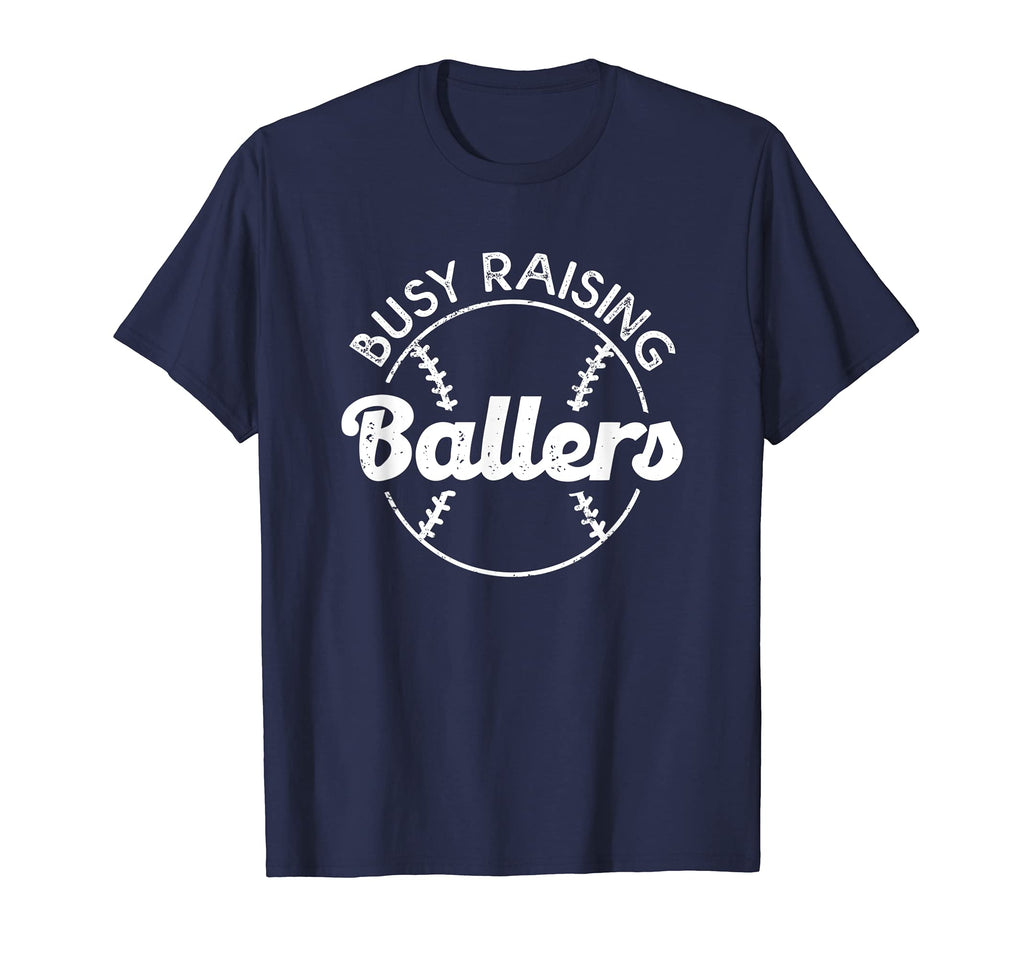 Baseball Dad Busy Raising Ballers Mom T-Shirt - Novelty Apparel Men Women - T-Shirt, Sweatshirt, Hoodie