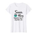 Womens Soccer Mom Masks Cant Silence T-Shirt - Custom Art Print Men Women - T-Shirt, Sweatshirt, Hoodie