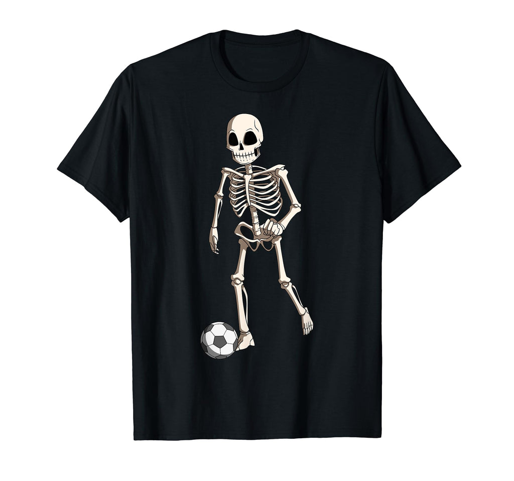 Soccer Skeleton Halloween Skeleton T-Shirt - Casual Everyday Wear Unisex - T-Shirt, Sweatshirt, Hoodie