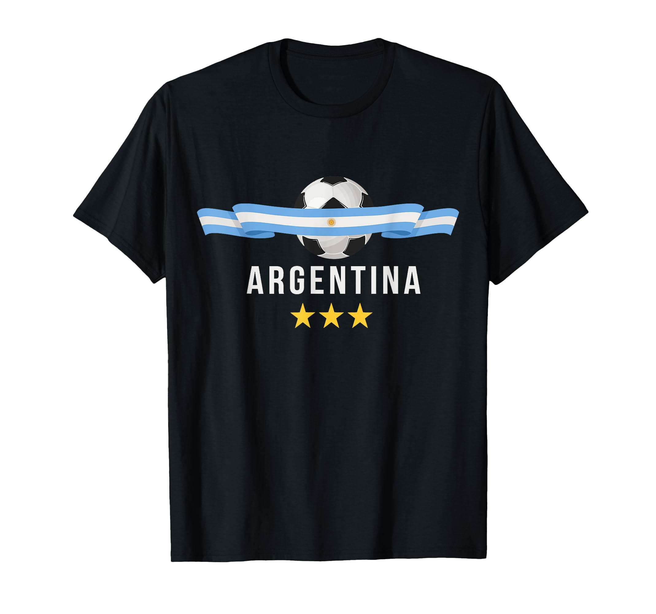Argentina 3 Stars Argentinian Flag T-Shirt - Custom Art Print for Adults - T-Shirt, Sweatshirt, Hoodie