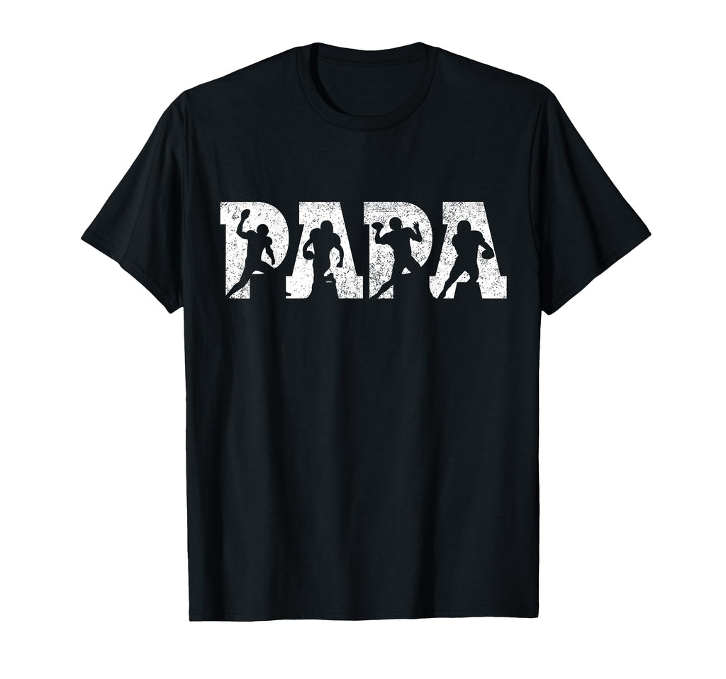 Football Papa Football Fathers Day T-Shirt - Custom Art Print Men Women - T-Shirt, Sweatshirt, Hoodie
