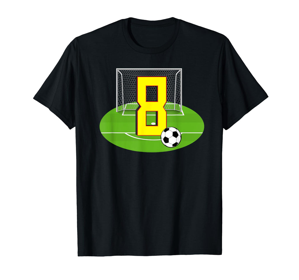 Number 8 8Th Birthday Soccer 8 Years Old T-Shirt - Unique Graphic Men Women - T-Shirt, Sweatshirt, Hoodie