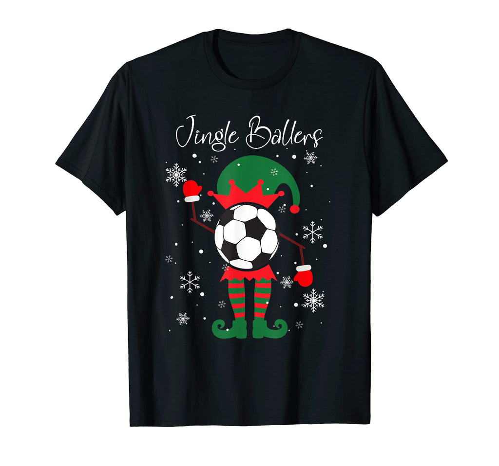 Jingle Ballers Soccer Football Elf T-Shirt - Trendy Graphic Men Women - T-Shirt, Sweatshirt, Hoodie