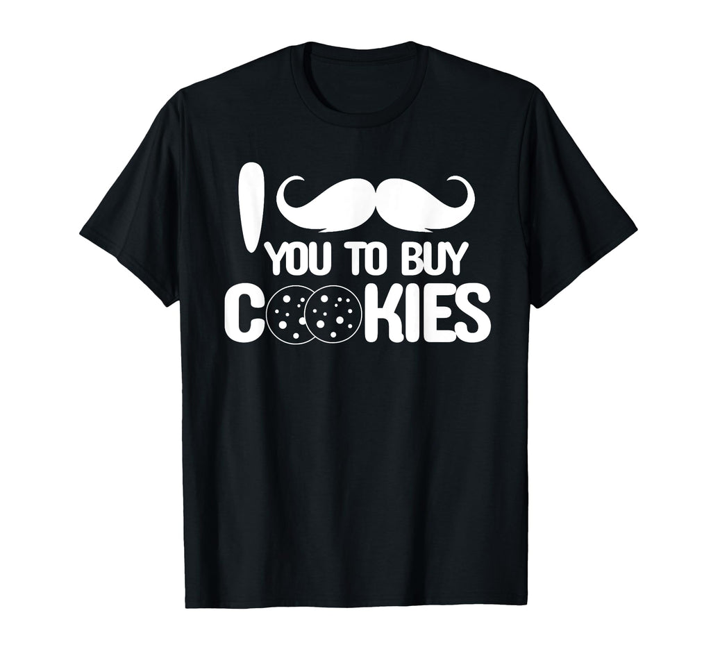 I Mustache You To Buy Cookies Scouting T-Shirt - Minimalist Print Unisex - T-Shirt, Sweatshirt, Hoodie