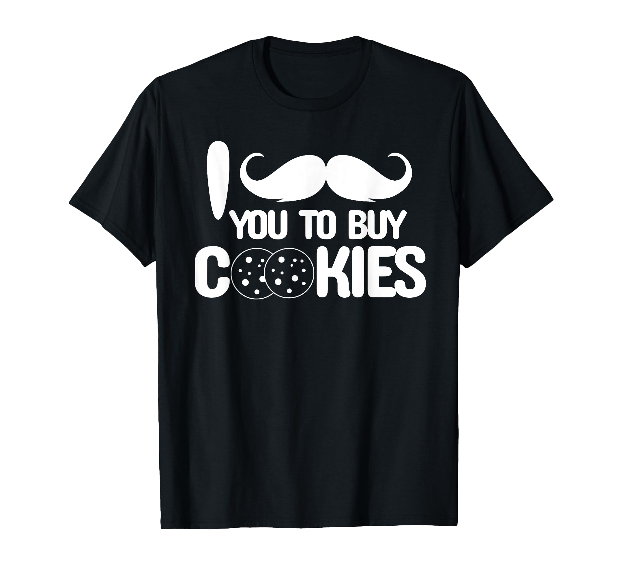 I Mustache You To Buy Cookies Scouting T-Shirt - Minimalist Print Unisex - T-Shirt, Sweatshirt, Hoodie