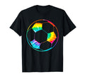 Soccer Ball Rainbow Trippy Hippie Tie T-Shirt - Trendy Graphic for Adults - T-Shirt, Sweatshirt, Hoodie