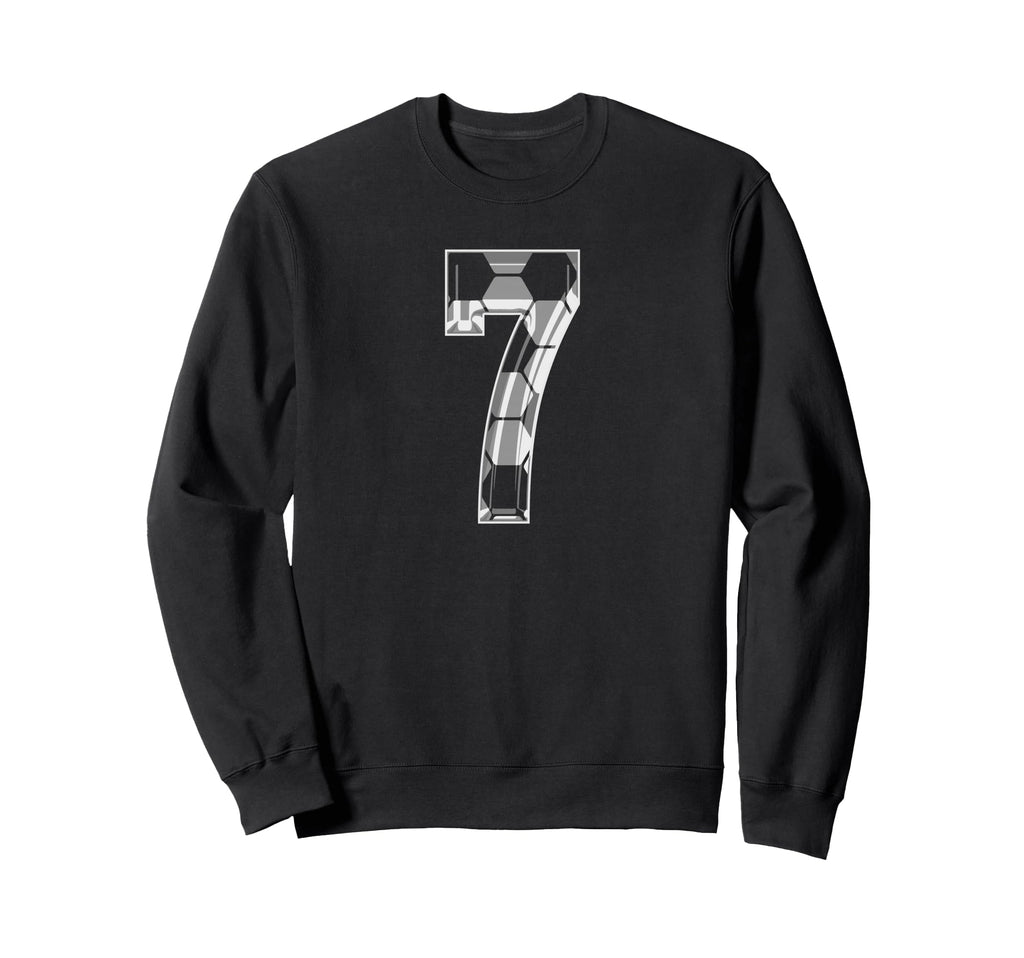 Soccer Number 7 Soccer Fan Ball Sweatshirt - Unique Graphic Men Women - T-Shirt, Sweatshirt, Hoodie