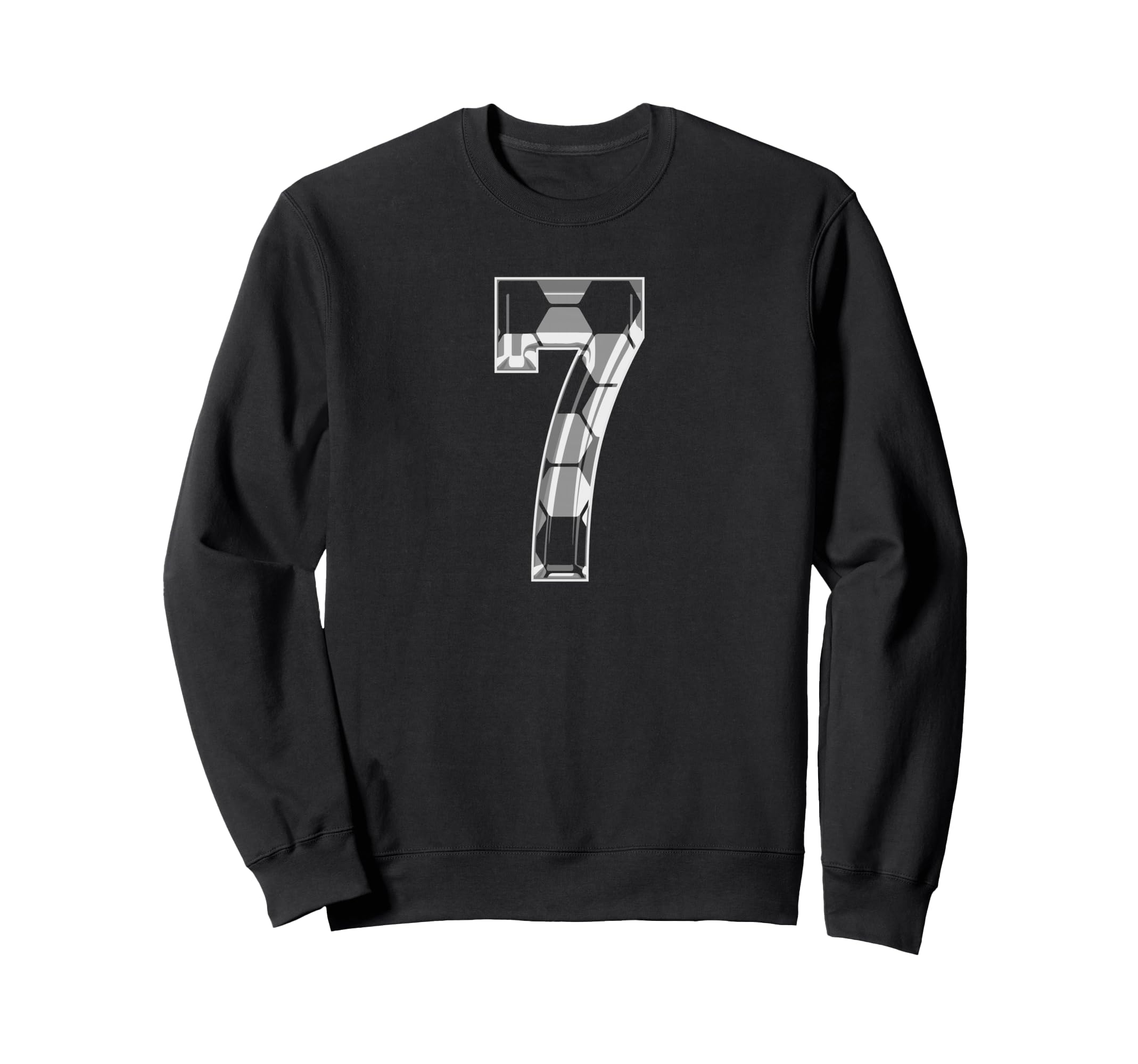 Soccer Number 7 Soccer Fan Ball Sweatshirt - Unique Graphic Men Women - T-Shirt, Sweatshirt, Hoodie