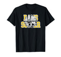 Rams Soccer Mom Game Day Mascot Yellow T-Shirt - Aesthetic Graphic Unisex - T-Shirt, Sweatshirt, Hoodie