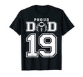Custom Proud Football Dad Number 19 T-Shirt - Casual Everyday Wear Unisex - T-Shirt, Sweatshirt, Hoodie