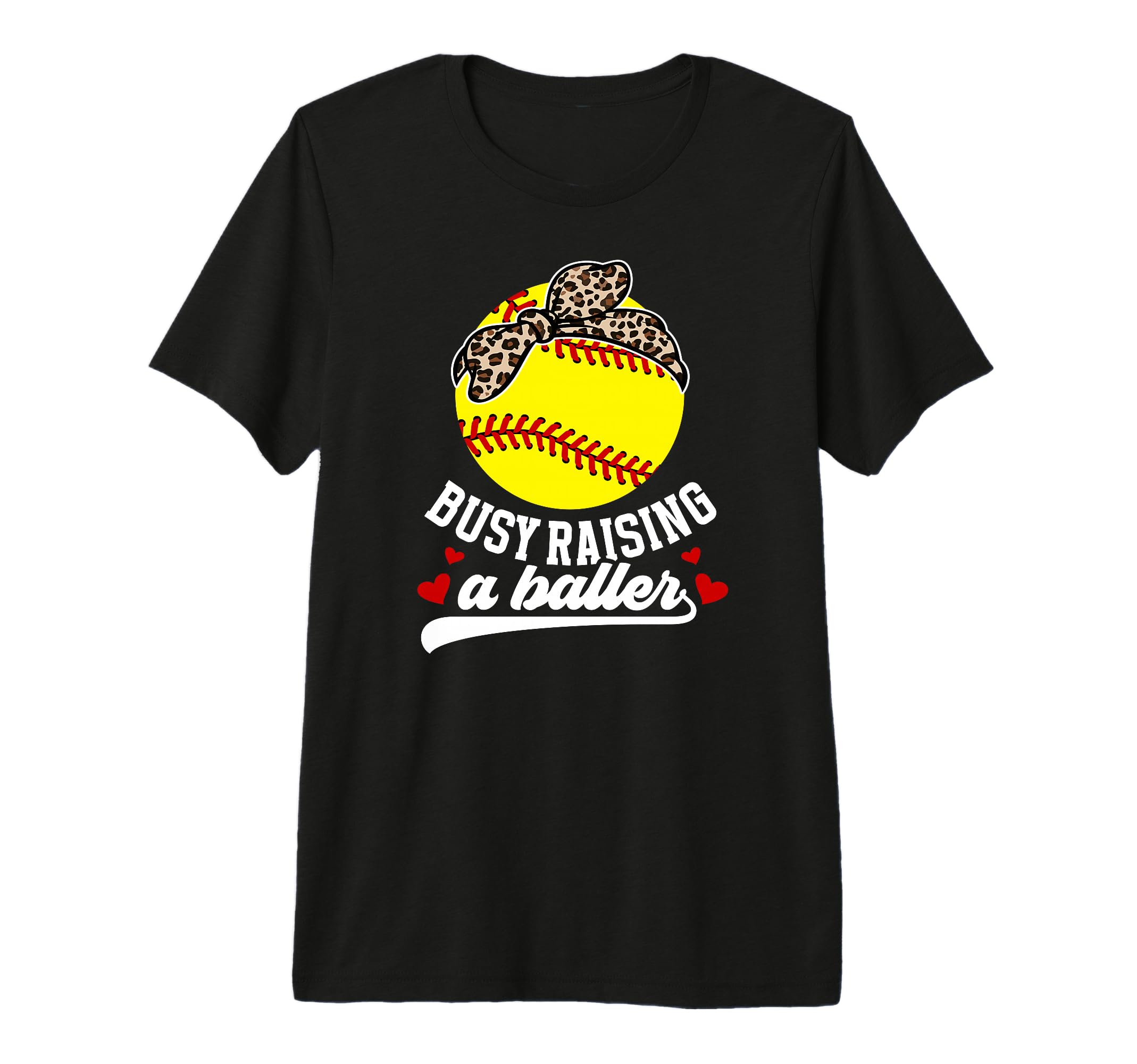 Busy Raising Baller Softball Mom T-Shirt - Minimalist Print for Adults - T-Shirt, Sweatshirt, Hoodie
