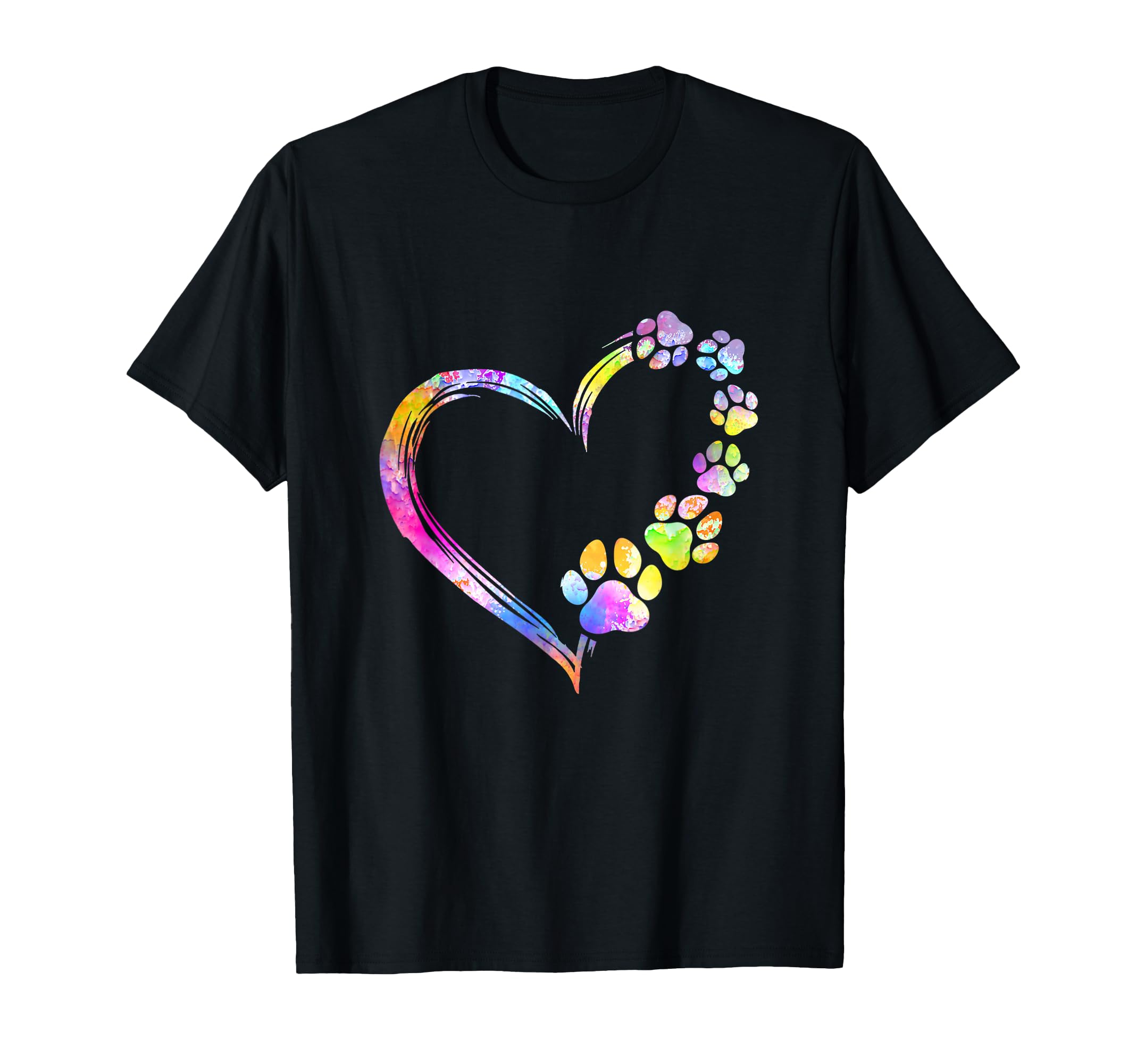 Dog Mom Dad Puppy Love Dogs Paw Heart Tie T-Shirt - Trendy Graphic Unisex - T-Shirt, Sweatshirt, Hoodie