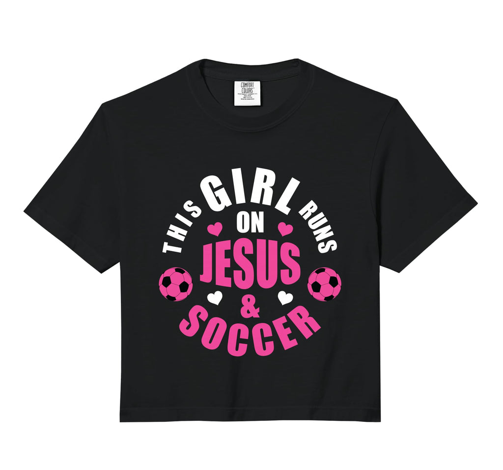 This Runs Jesus And Soccer Gifts Hoodie - Aesthetic Graphic for Adults - T-Shirt, Sweatshirt, Hoodie