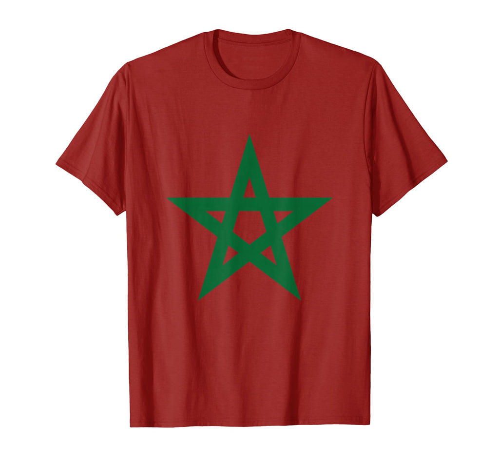 Morocco Moroccan Star Flag Football T-Shirt - Casual Everyday Wear Unisex - T-Shirt, Sweatshirt, Hoodie