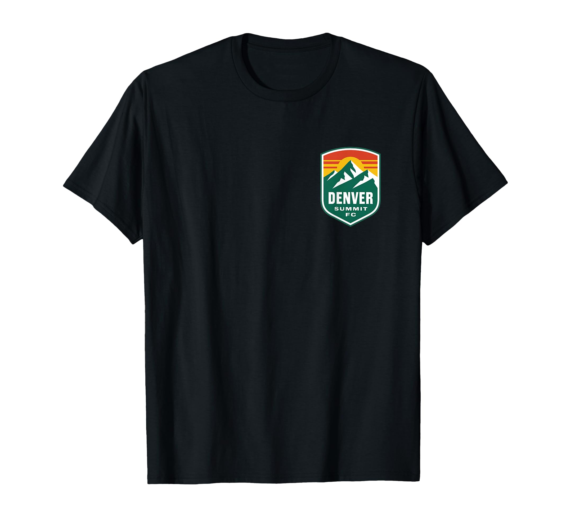 Nwsl Denver Summit Fc Left Chest Logo T-Shirt - Trendy Graphic for Adults - T-Shirt, Sweatshirt, Hoodie