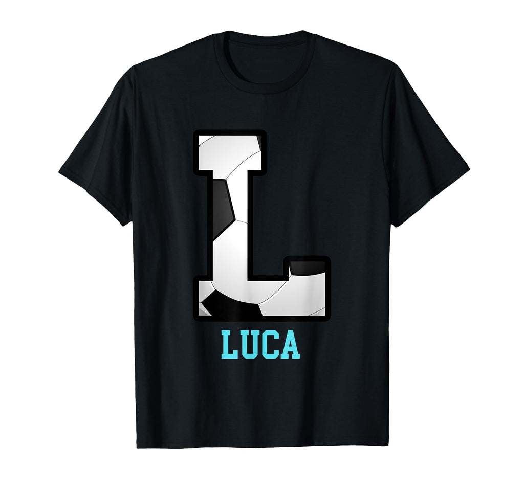 Field Goal Letter Luca Alphabet Soccer T-Shirt - Graphic Print Unisex - T-Shirt, Sweatshirt, Hoodie