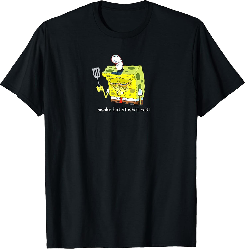 Awake But at What Cost Meme Cartoon - Adult & Kids T-Shirts, Sweatshirts & Hoodies apparel design preview 1