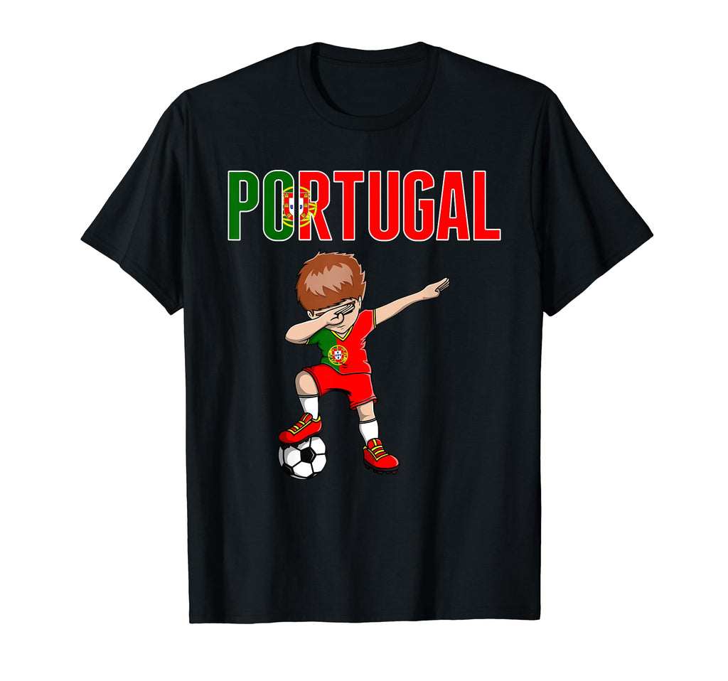 Dabbing Soccer Portugal Soccer Fans T-Shirt - Minimalist Print for Adults - T-Shirt, Sweatshirt, Hoodie