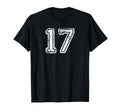 Number 17 Baseball Football Soccer T-Shirt - Aesthetic Graphic Men Women - T-Shirt, Sweatshirt, Hoodie