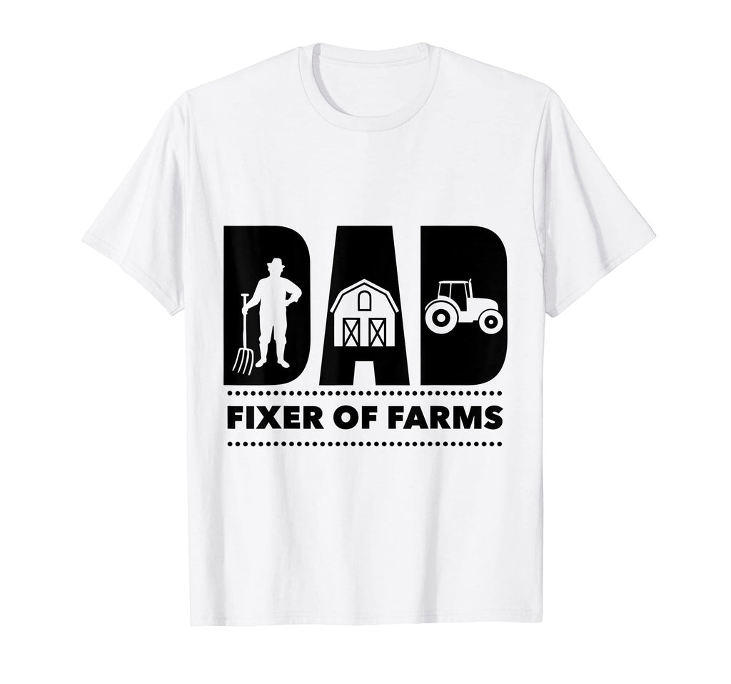 Farmer Dad Fixer Farms Funny Fathers Day T-Shirt - Minimalist Print Unisex - T-Shirt, Sweatshirt, Hoodie