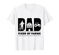 Farmer Dad Fixer Farms Funny Fathers Day T-Shirt - Minimalist Print Unisex - T-Shirt, Sweatshirt, Hoodie