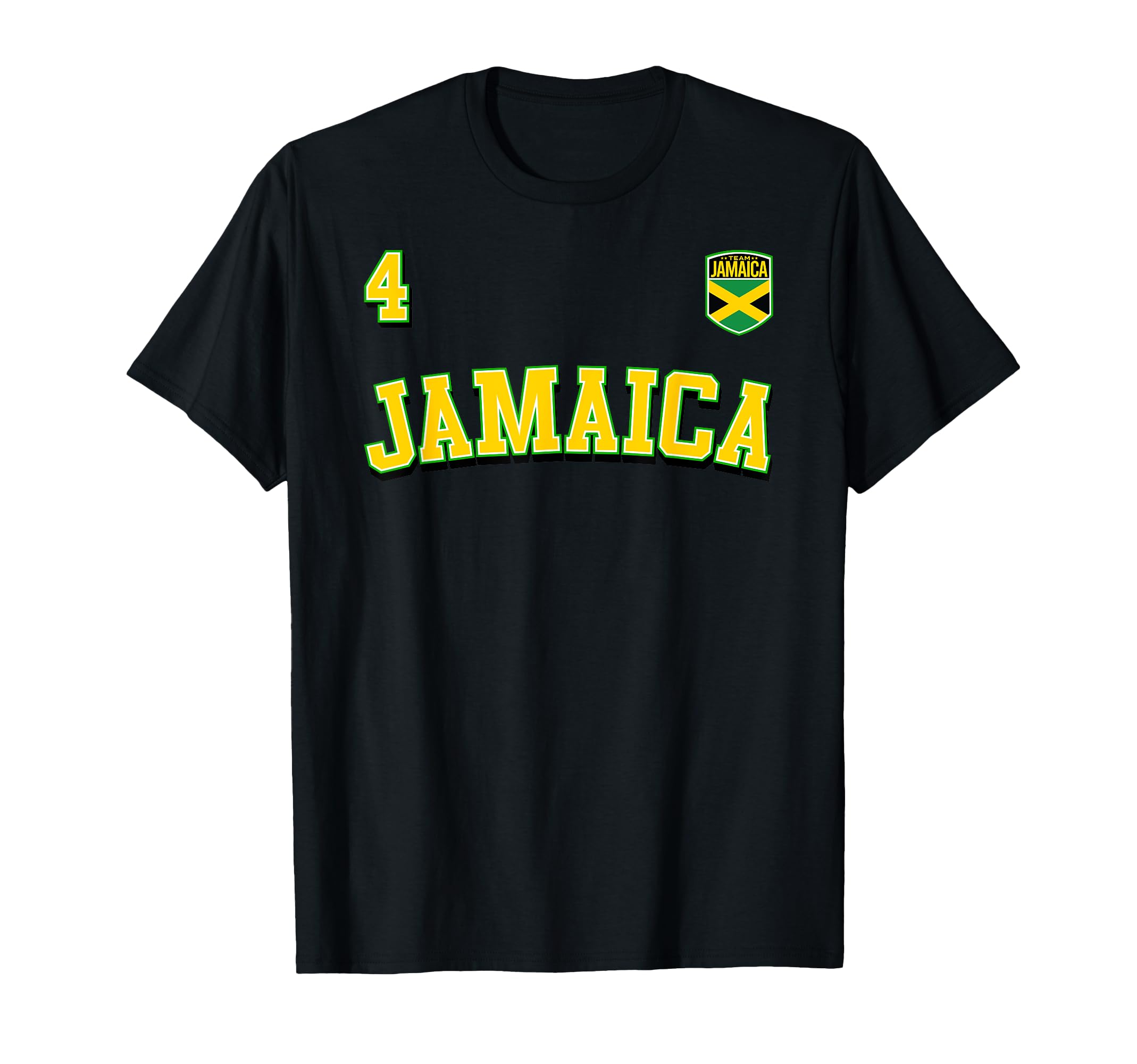 Team Jamaica Jersey 4 Jamaican Flag T-Shirt - Novelty Apparel Unisex - T-Shirt, Sweatshirt, Hoodie