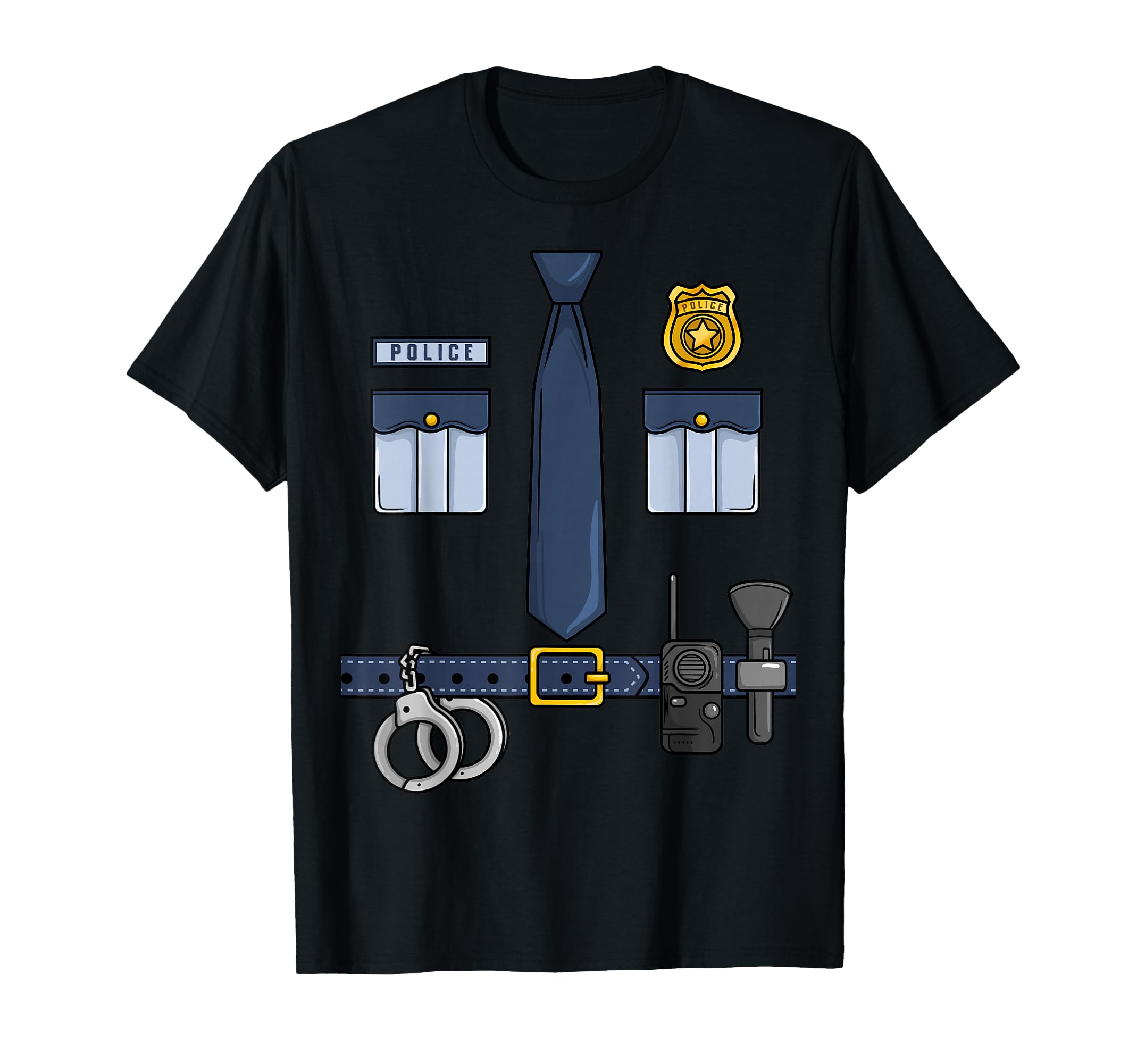 Halloween Policeman Costume T-Shirt - Casual Everyday Wear Unisex - T-Shirt, Sweatshirt, Hoodie