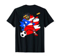 Dabbing Rottweiler Puerto Rico Soccer T-Shirt - Graphic Print Men Women - T-Shirt, Sweatshirt, Hoodie
