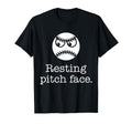 Resting Pitch Face Funny Baseball T-Shirt - Aesthetic Graphic for Adults - T-Shirt, Sweatshirt, Hoodie