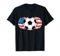 Soccer Red White Blue American Flag 4Th T-Shirt - Unique Graphic Unisex - T-Shirt, Sweatshirt, Hoodie