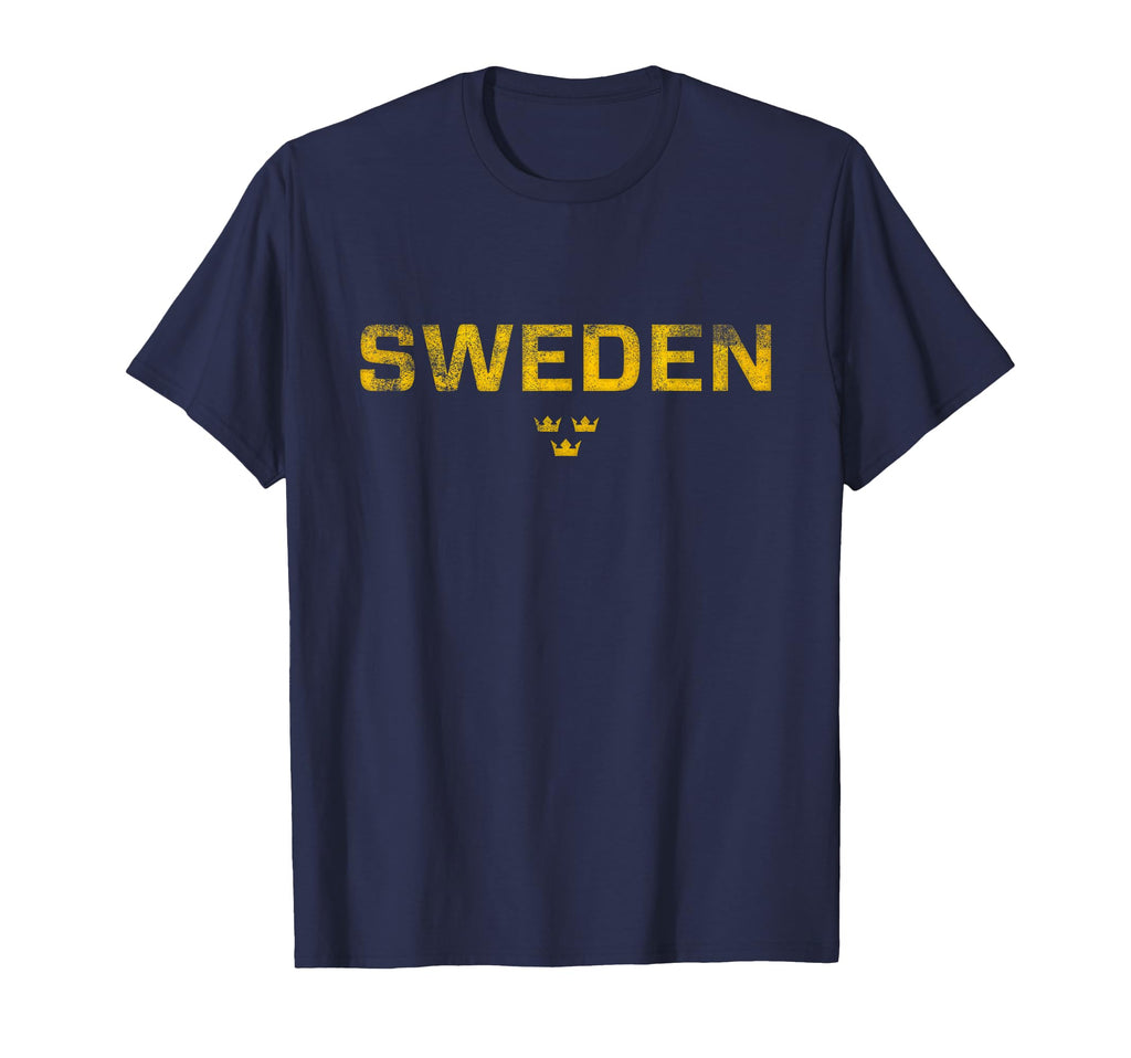 Sweden Sverige Sports Distressed T-Shirt - Aesthetic Graphic Men Women - T-Shirt, Sweatshirt, Hoodie