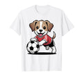 Dog Puppy Playing Soccer Football Dogs T-Shirt - Graphic Print for Adults - T-Shirt, Sweatshirt, Hoodie