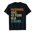 Husband Dad 43 Year Old Legend 43Th T-Shirt - Custom Art Print Men Women - T-Shirt, Sweatshirt, Hoodie