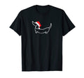 Dachshund Santa Hat T-Shirt - Streetwear Style Unisex - T-Shirt, Sweatshirt, Hoodie