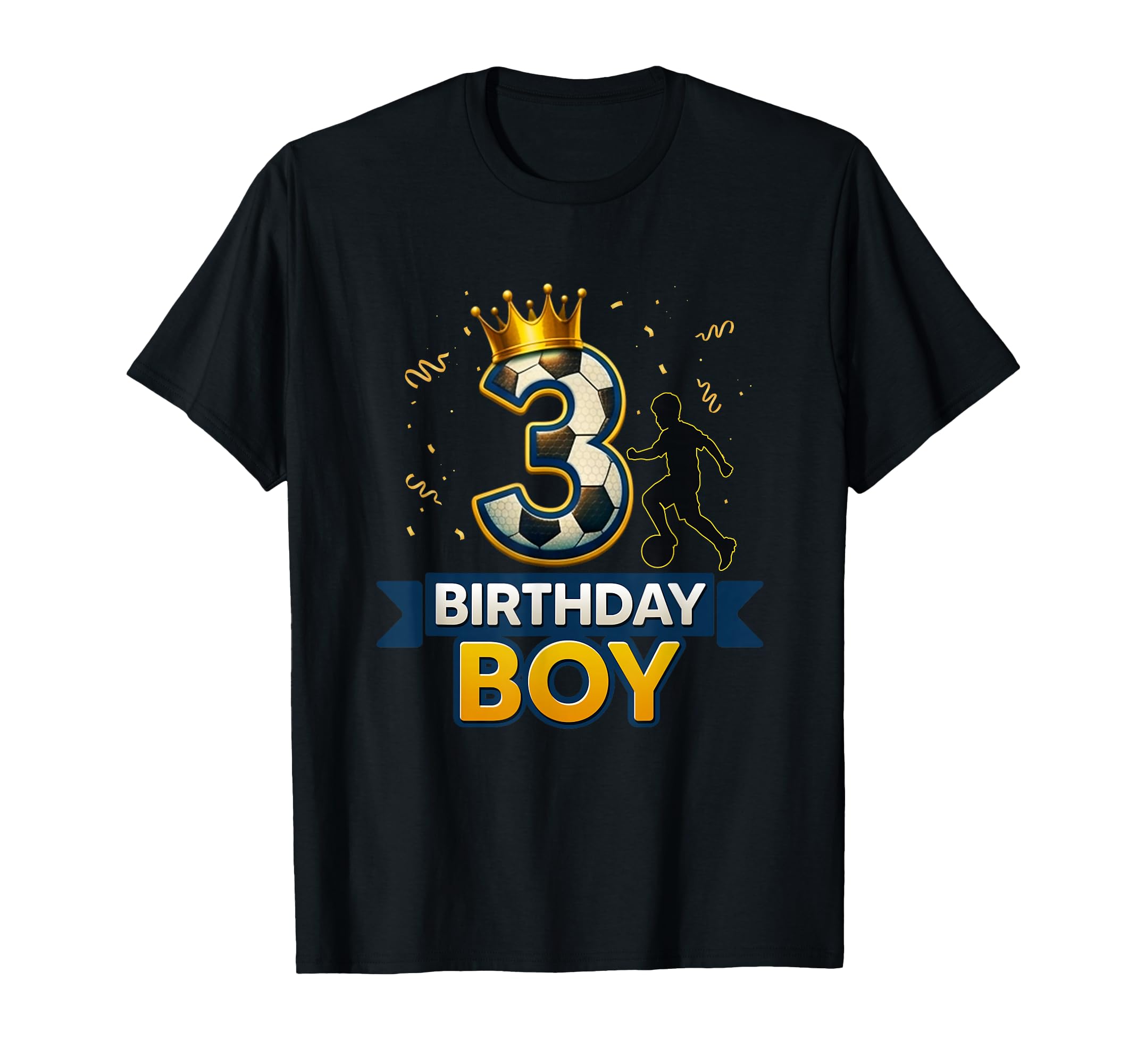 3Rd Birthday Soccer Sports Lover 3 Year T-Shirt - Graphic Print for Adults - T-Shirt, Sweatshirt, Hoodie