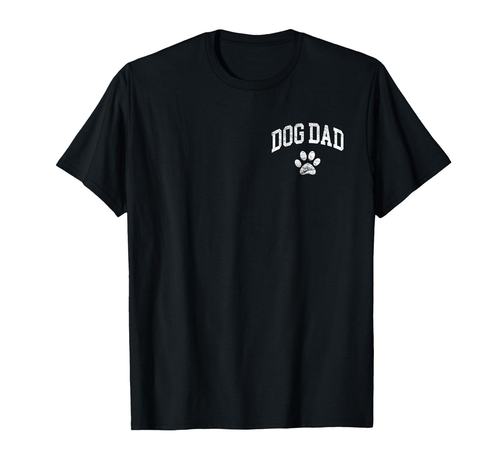 Dog Dad Distressed Funny Dog Paw T-Shirt - Custom Art Print Unisex - T-Shirt, Sweatshirt, Hoodie