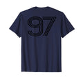 Number 97 Baseball Football Soccer Back T-Shirt - Streetwear Style Unisex - T-Shirt, Sweatshirt, Hoodie