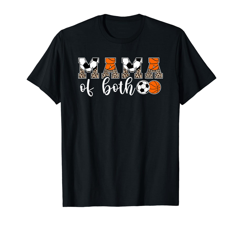 Mama Both Leopard Basketball Soccer T-Shirt - Custom Art Print Men Women - T-Shirt, Sweatshirt, Hoodie