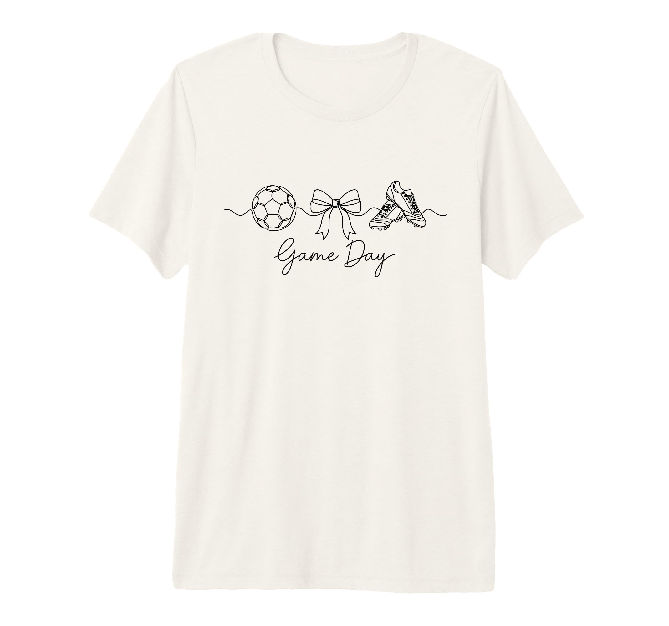 Game Day Soccer Mom Ball Bow T-Shirt - Casual Everyday Wear Men Women - T-Shirt, Sweatshirt, Hoodie
