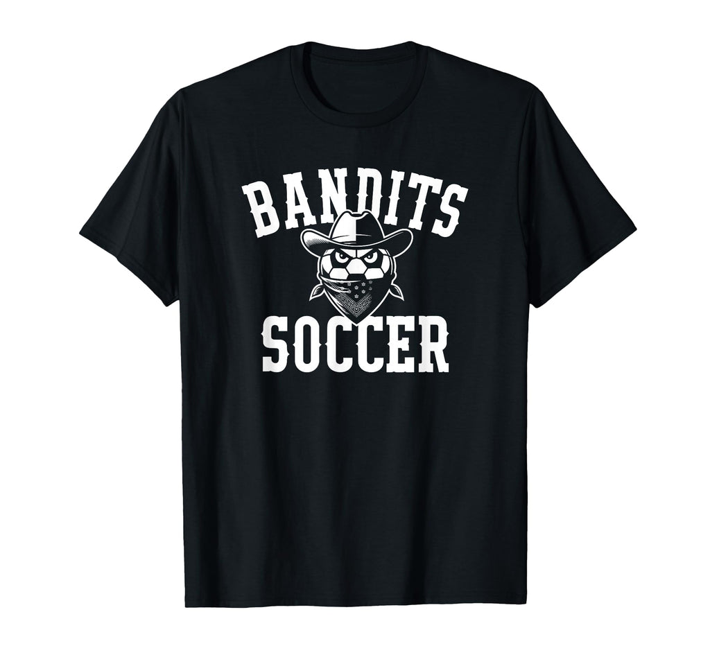 Bandits Soccer Mascot 2 Players And T-Shirt - Novelty Apparel Men Women - T-Shirt, Sweatshirt, Hoodie