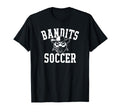 Bandits Soccer Mascot 2 Players And T-Shirt - Novelty Apparel Men Women - T-Shirt, Sweatshirt, Hoodie