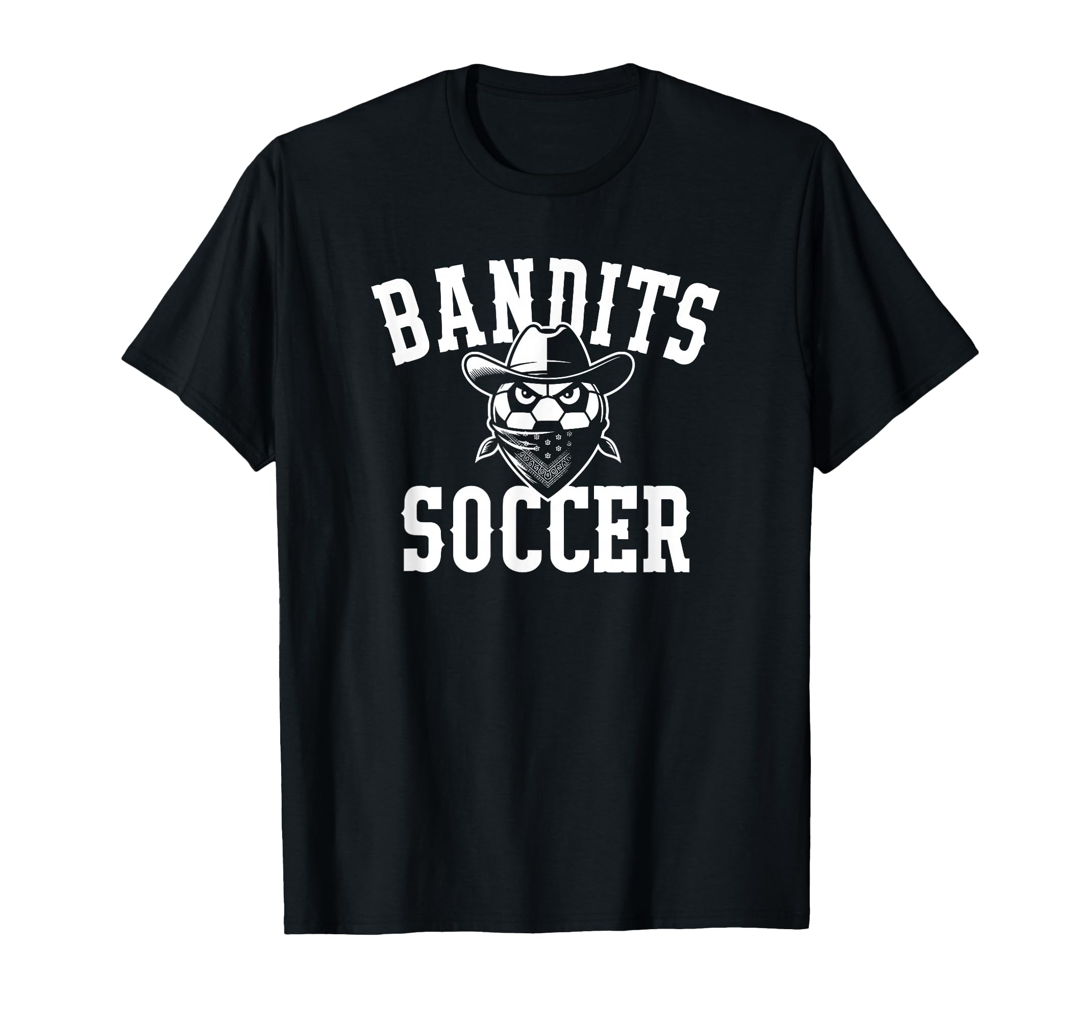 Bandits Soccer Mascot 2 Players And T-Shirt - Novelty Apparel Men Women - T-Shirt, Sweatshirt, Hoodie