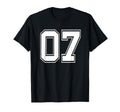 Number 07 Baseball Football Soccer T-Shirt - Unique Graphic Unisex - T-Shirt, Sweatshirt, Hoodie