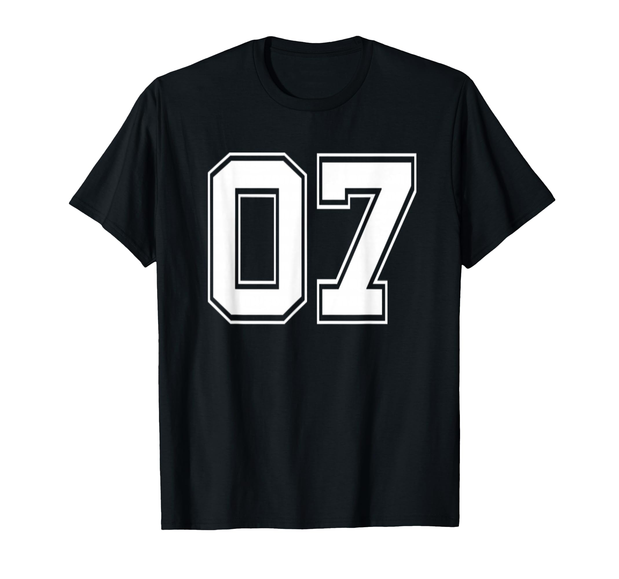 Number 07 Baseball Football Soccer T-Shirt - Unique Graphic Unisex - T-Shirt, Sweatshirt, Hoodie