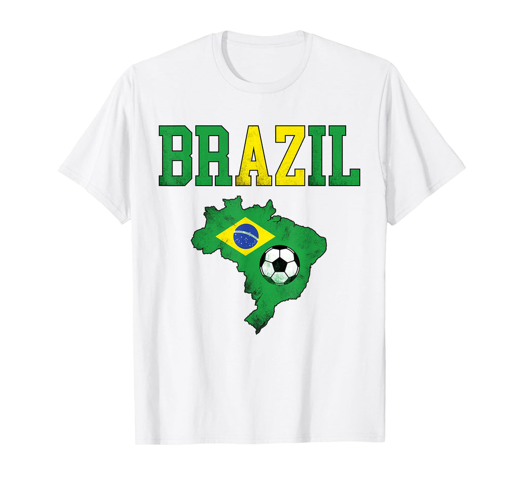Brazil Flag Brazilian Soccer Fan Futebol T-Shirt - Unique Graphic Unisex - T-Shirt, Sweatshirt, Hoodie
