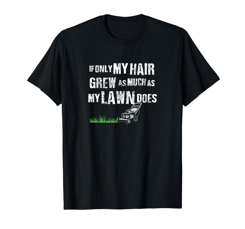 Funny Dad Lawn Mowing Fathers Day Bald T-Shirt - Minimalist Print Unisex - T-Shirt, Sweatshirt, Hoodie